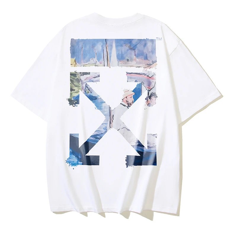 Thrasher Gift Ready Flame logo T-shirt White Red Thrasher with Fresh Pattern