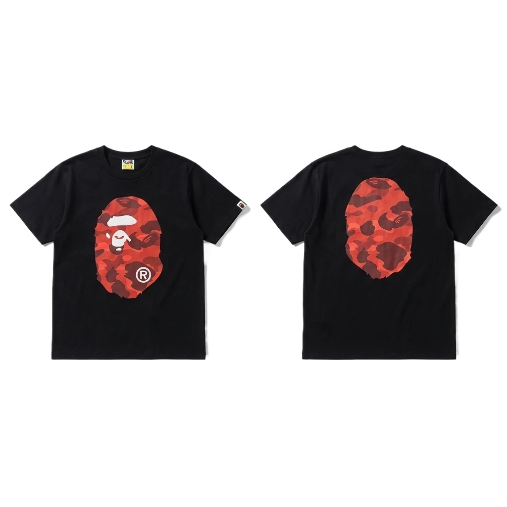 Bape camouflage style black T-shirt