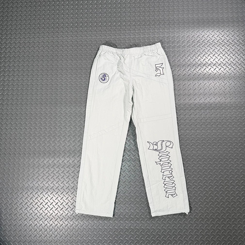 White Snoop Graphic Relaxed Track Pants