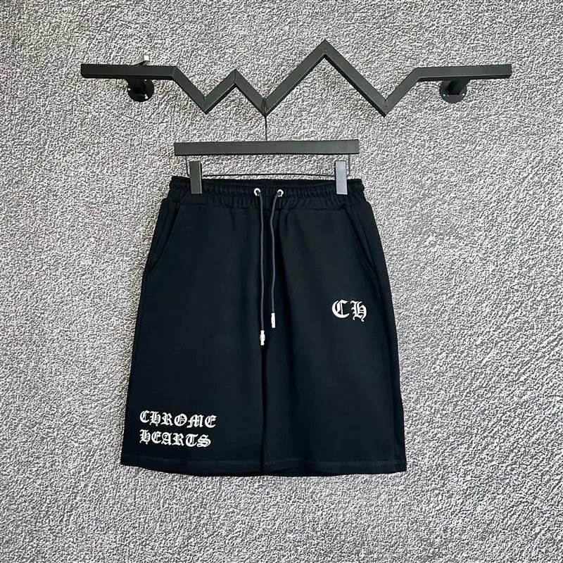 Chrome Hearts trendy and cool style black shorts