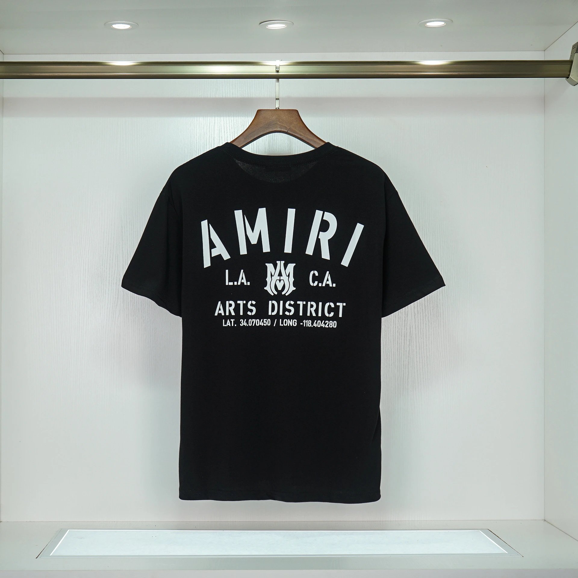 Amiri Urban Graphic T-shirt White Blue Amiri with Statement Pattern