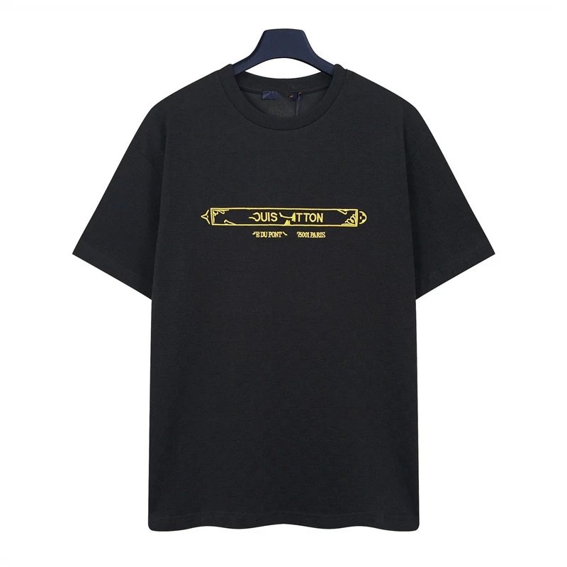 Louis Vuitton Embroidered Trendy-style Black T-Shirt