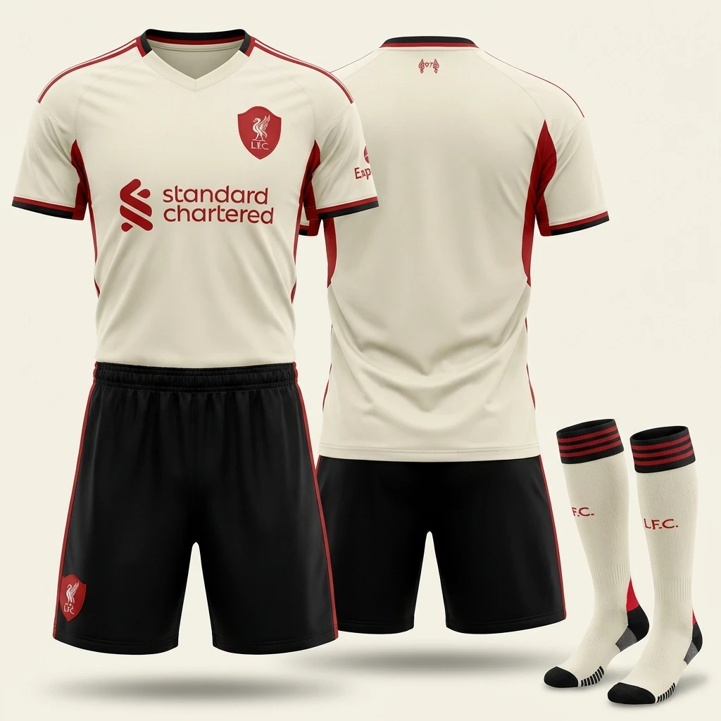 LFC retro-style white and red jersey