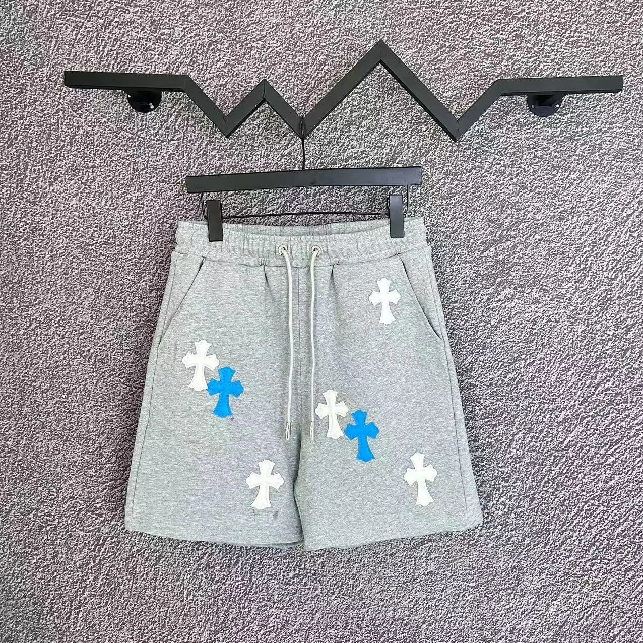Chrome Hearts Cross Trendy Brand Grey Shorts