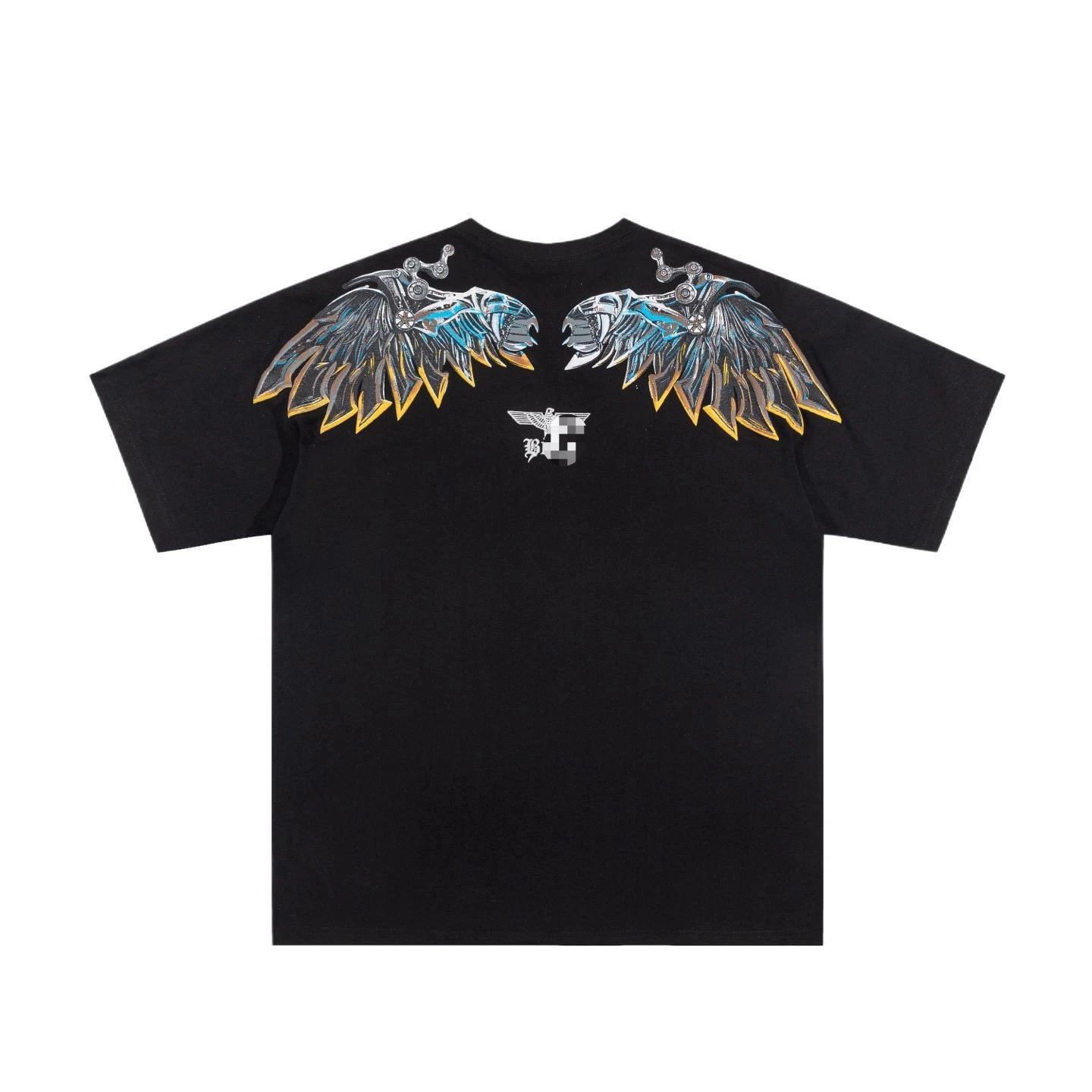 BOY Mechanical Wing Street Style Black Short Sleeve T-Shirt