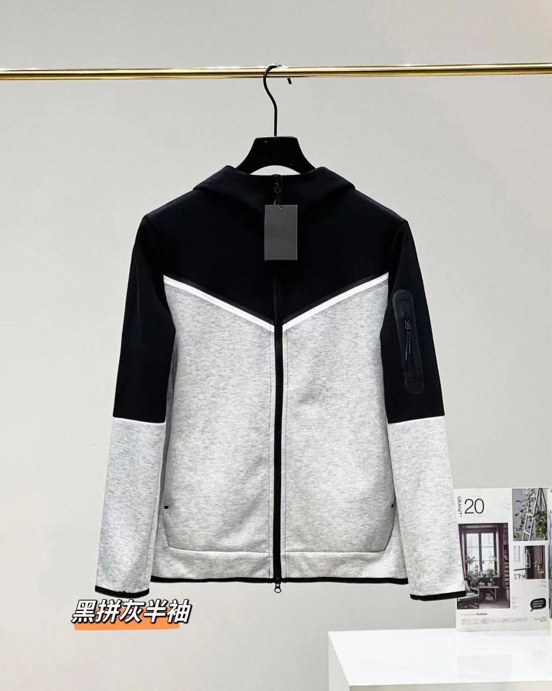 Compact White zip hoodie White Full Zip for Smart Casual Looks