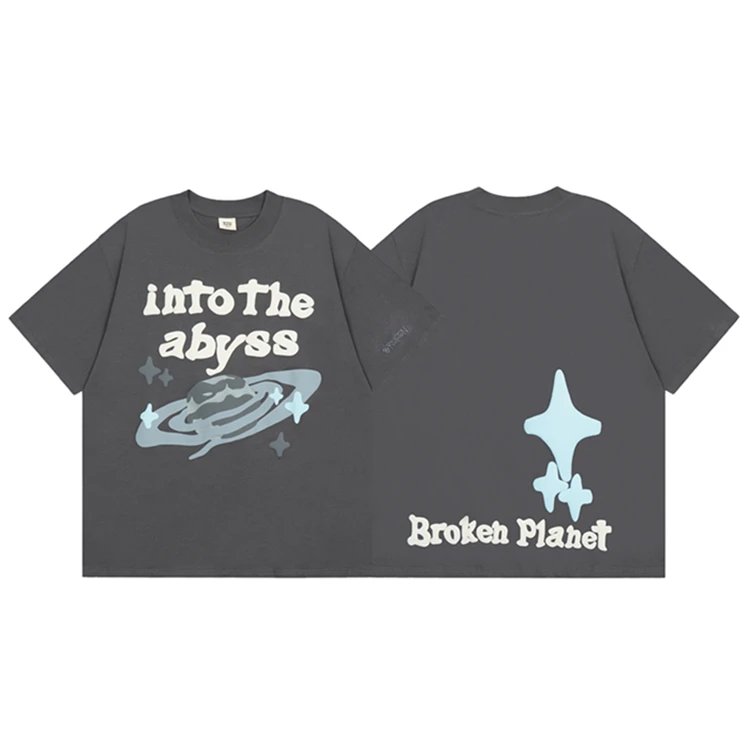 Broken Hearts Raised-Print Graphic Charcoal Gray Style Bpi05 Graphic T-Shirt Gift Ready