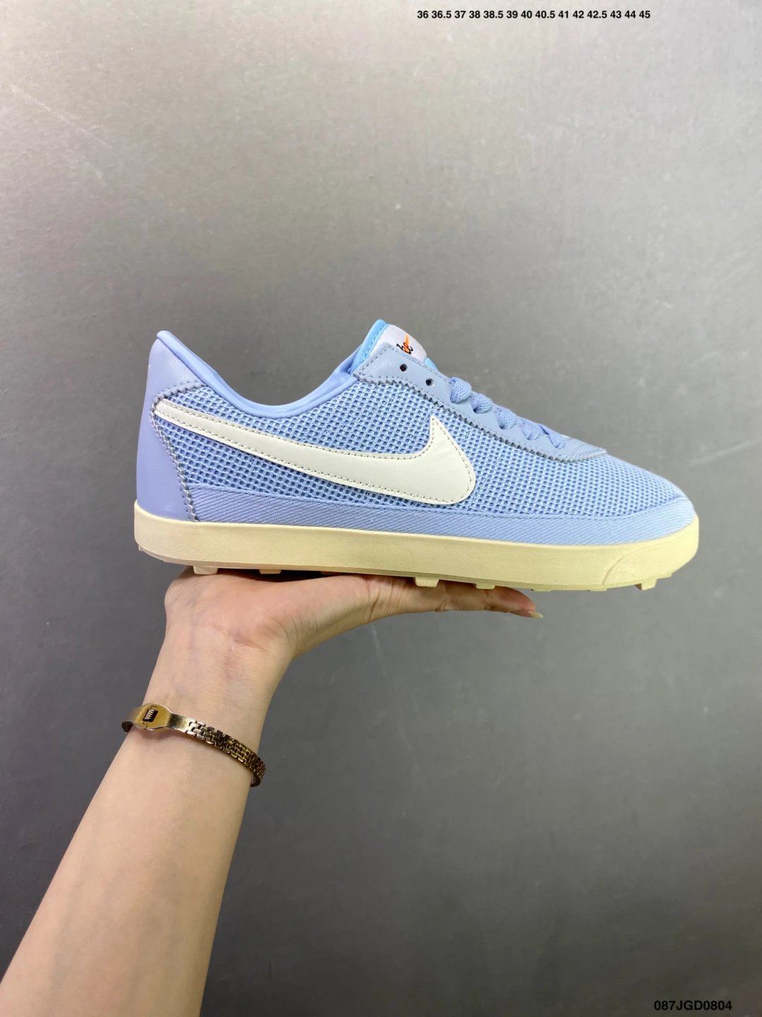 Nike Blue Waffle-Sole Runners, Technical Side Panels