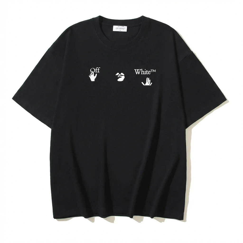 Off-White Gesture Print Black T-shirt