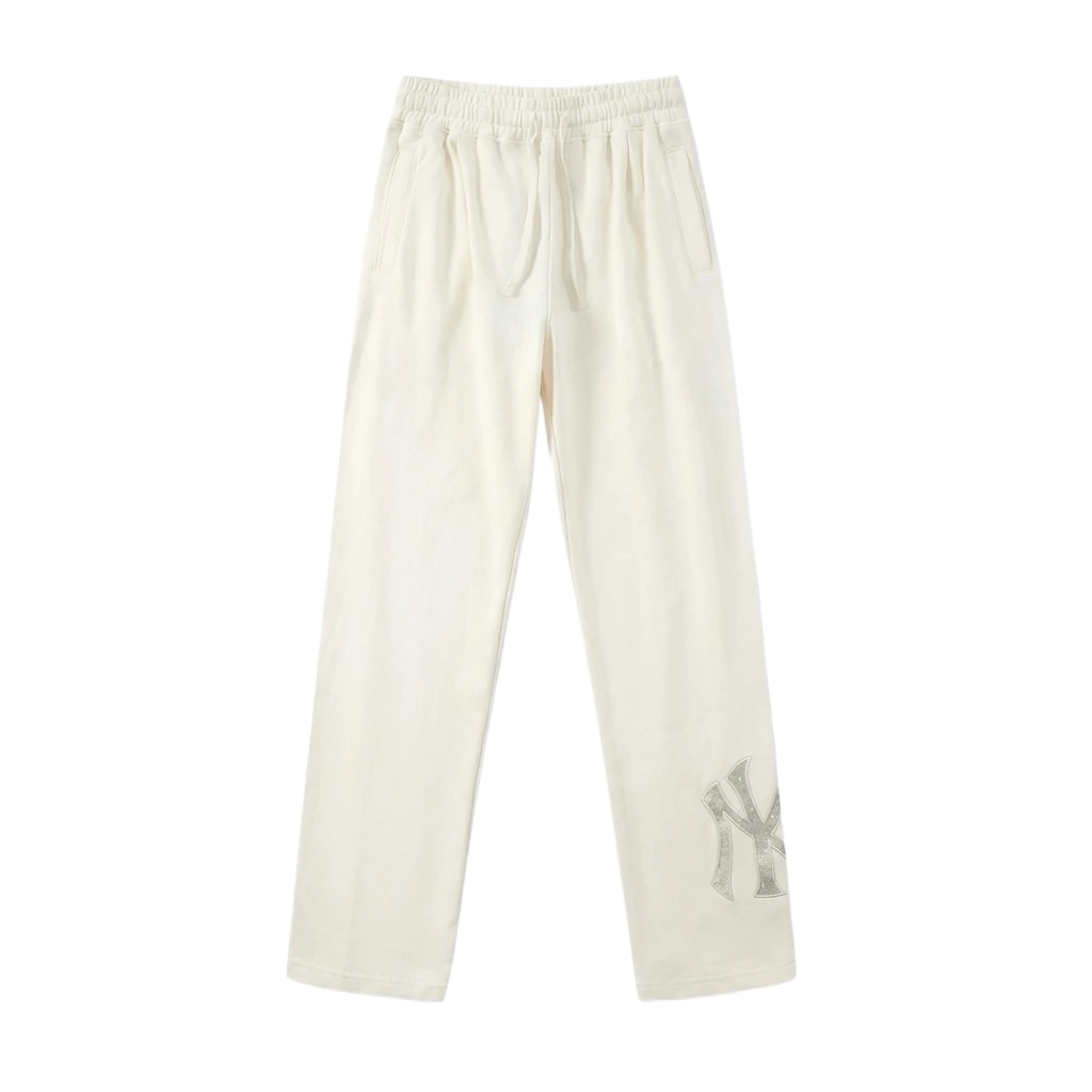MLB casual style white long trousers
