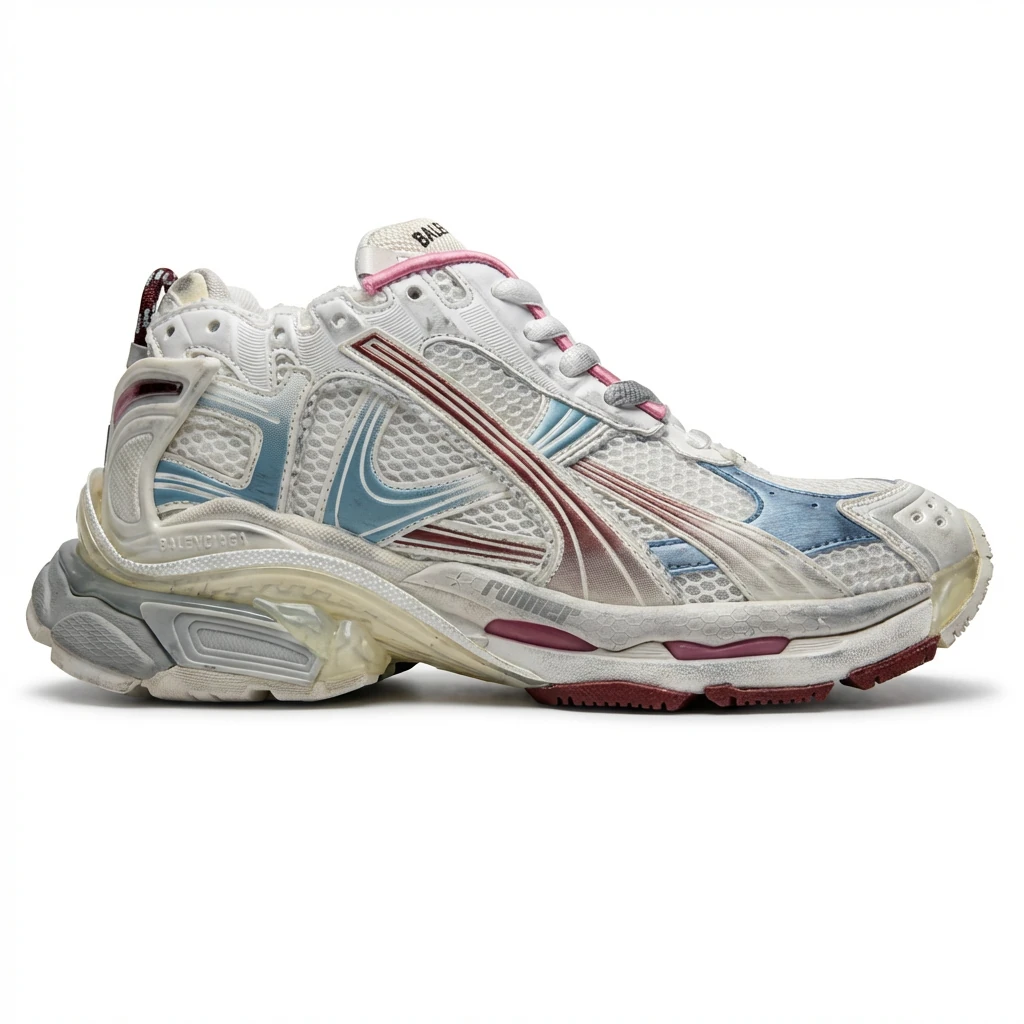 Balenciaga retro-style white sneakers