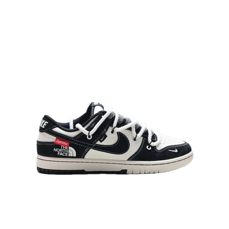 Nike co-branded black and white sports shoes