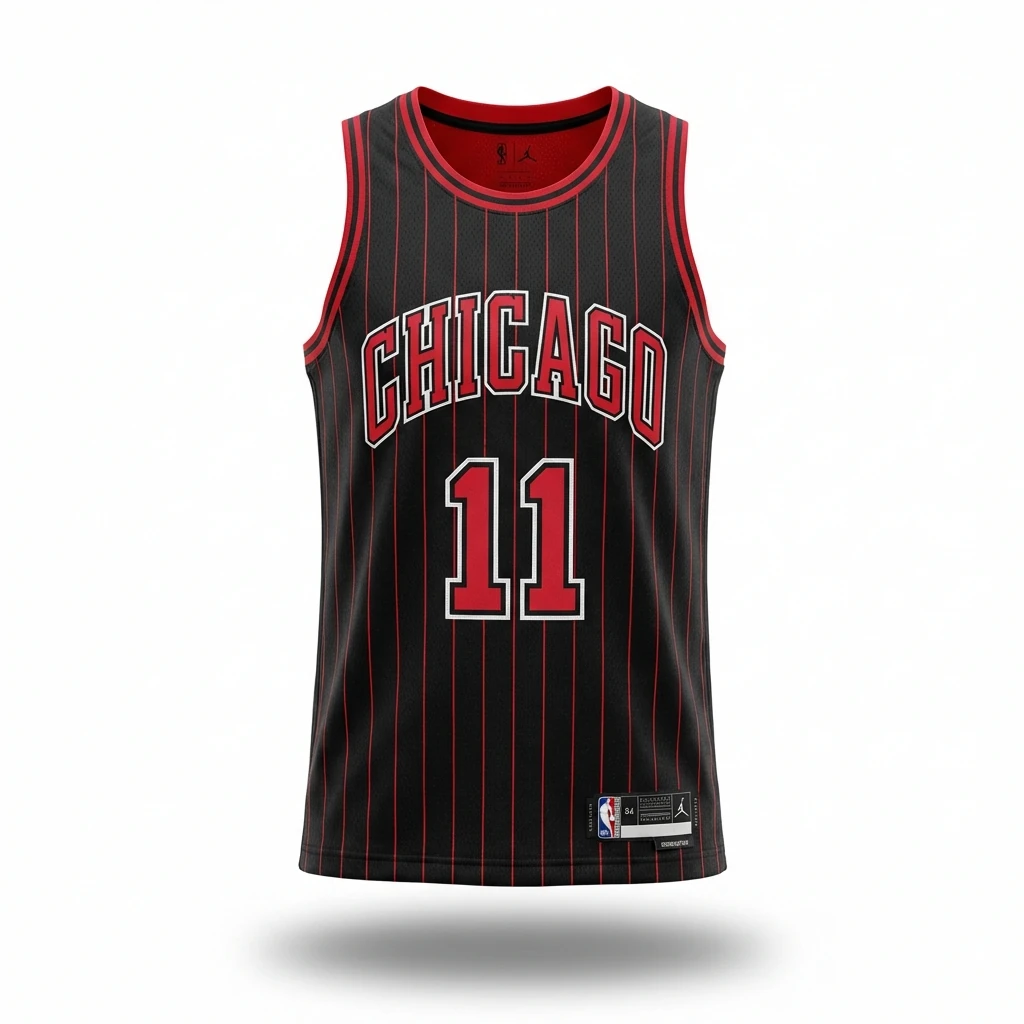 Michael Jordan retro black and red jersey