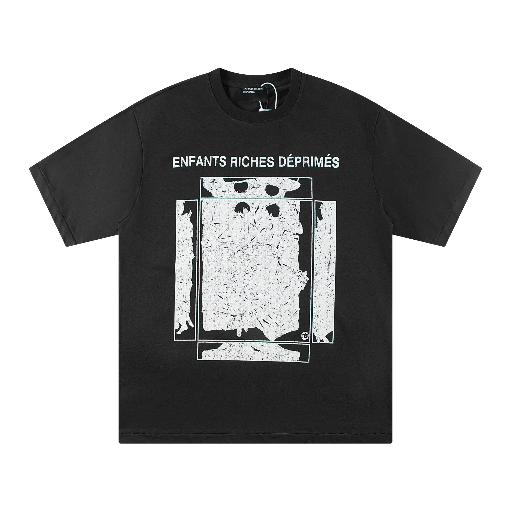 ERD Portrait Print Dark Style Black T-shirt