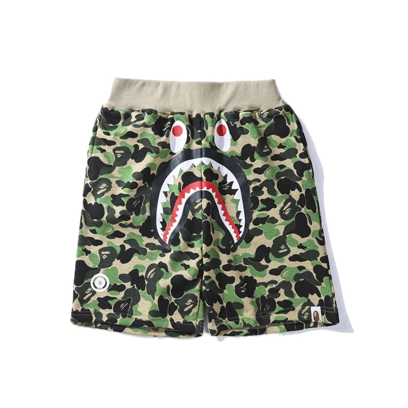 Bape camouflage shark-style shorts