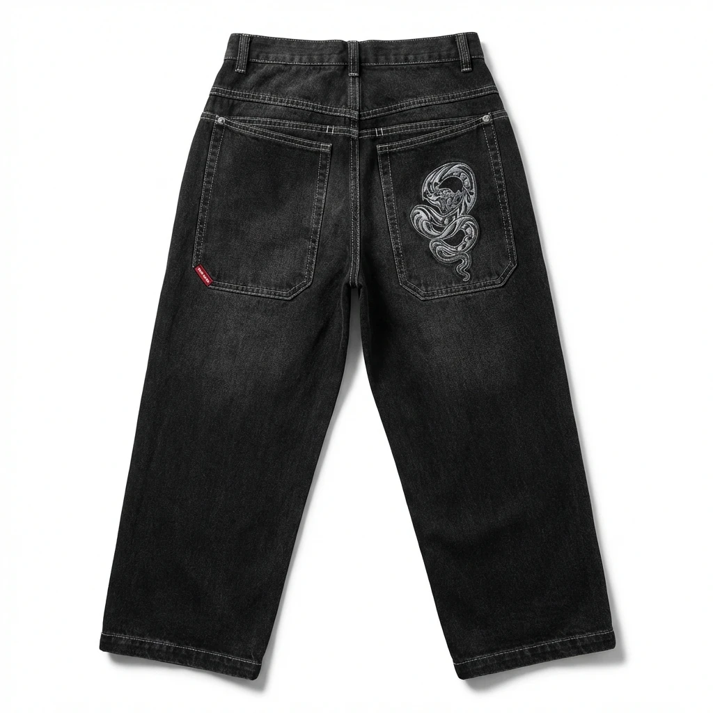 Y2K black retro jeans