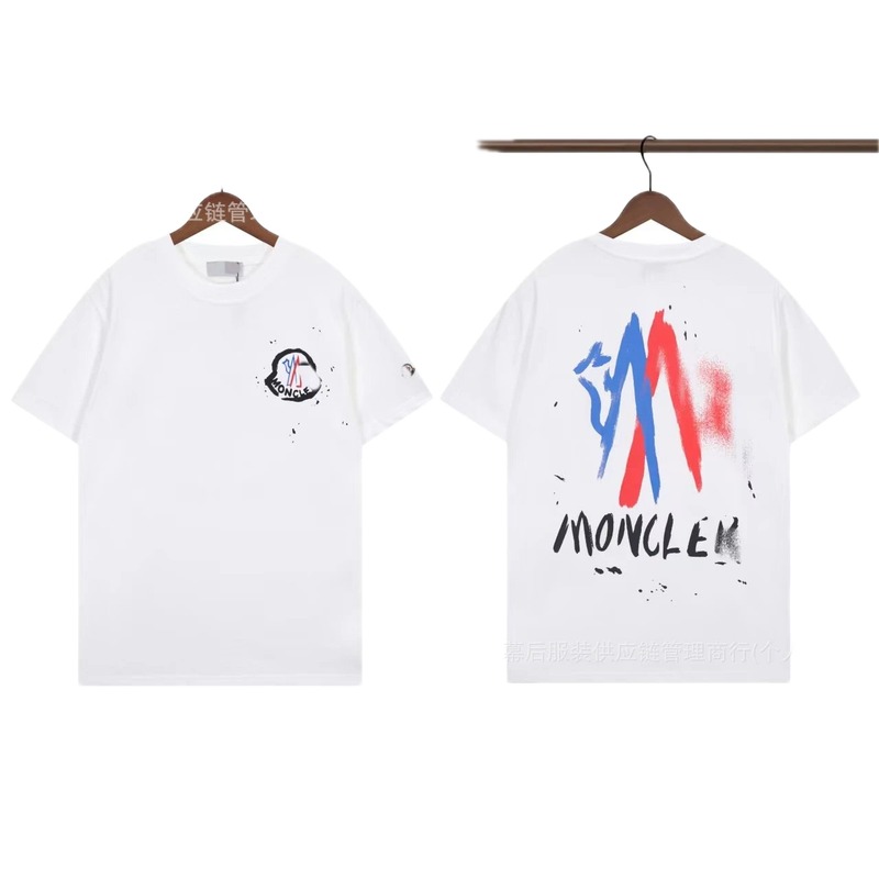 Moncler Graffiti Street Style White Short-sleeve T-shirt