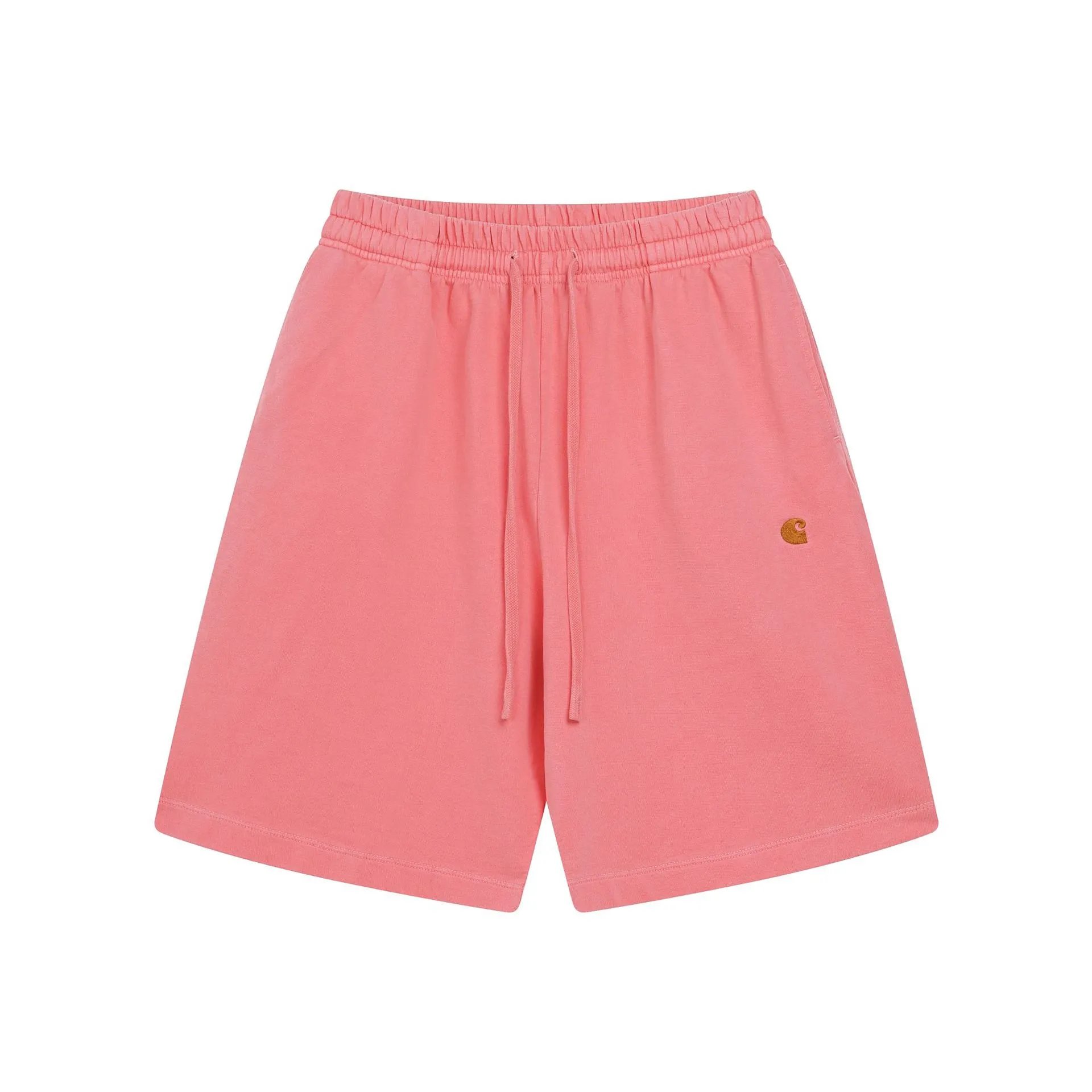 Carhartt WIP Embroidered Casual Style Pink Drawstring Shorts