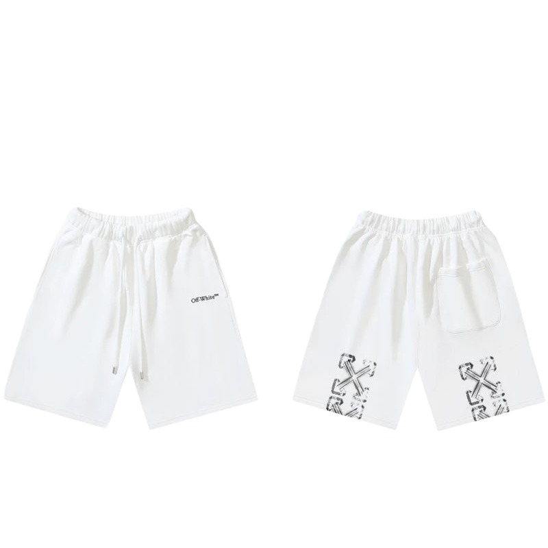 Off-White 133 models of simple white shorts