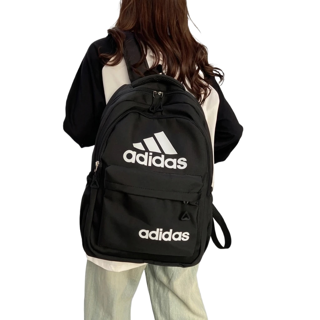 Adidas classic simple style black backpack