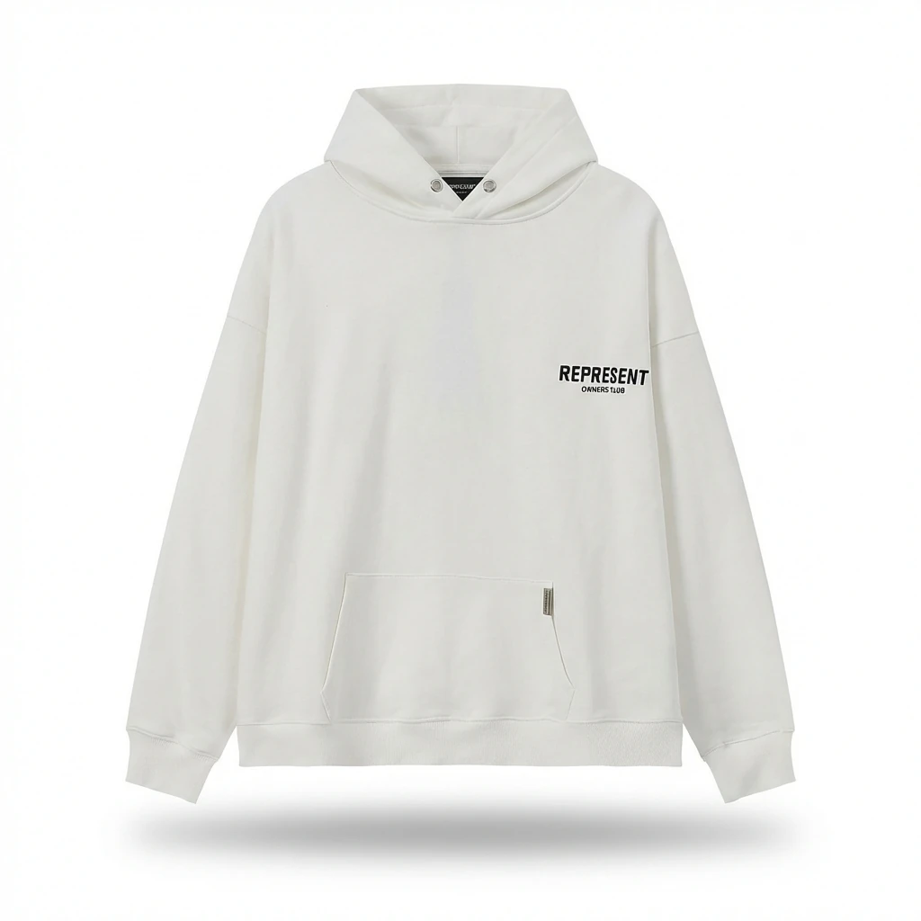 REPRESENT Simple Style White Hoodie