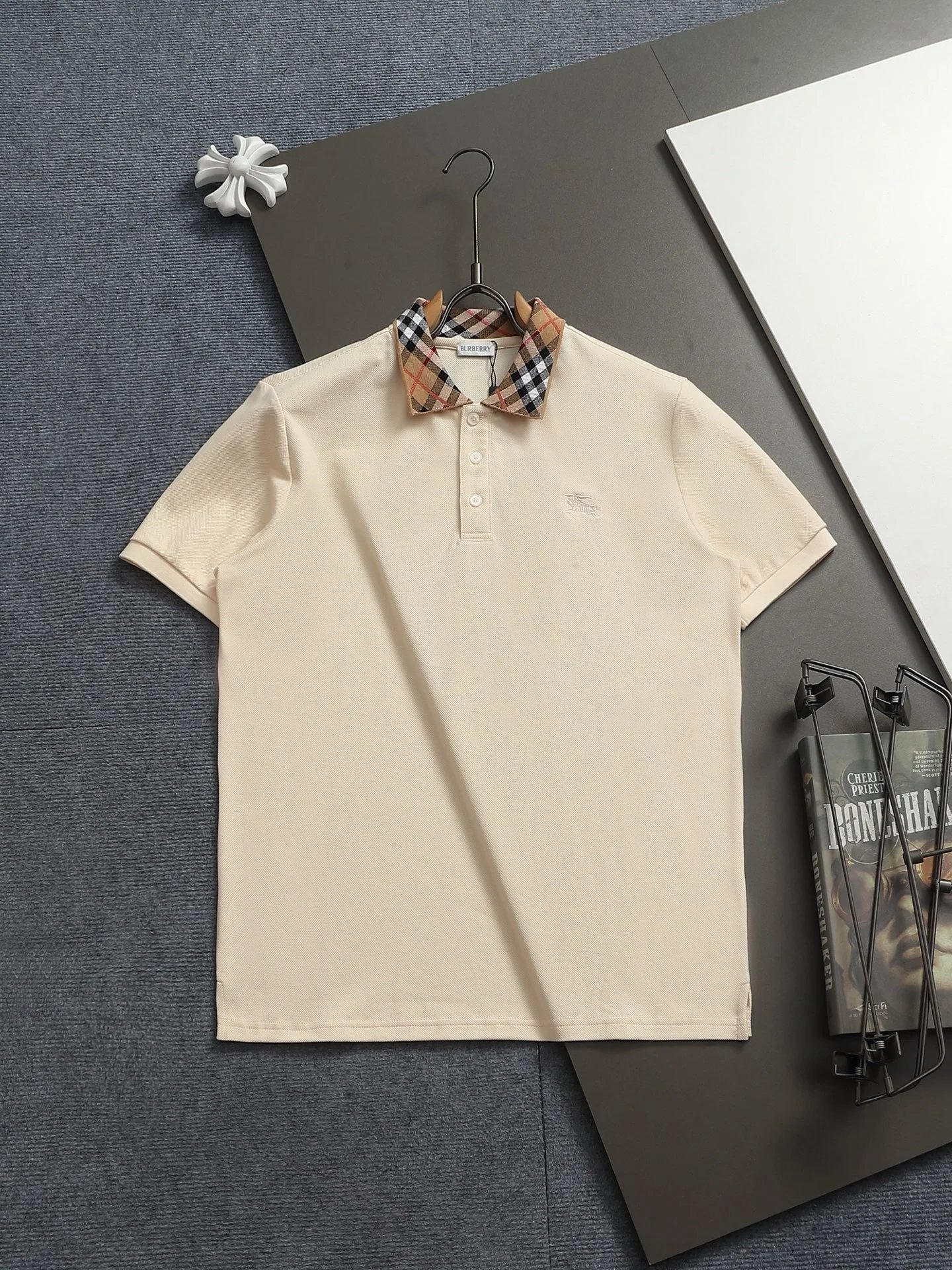 Burberry checkered British style short-sleeve