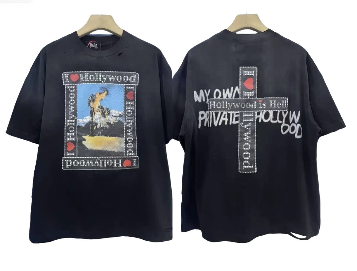 Paly Hollywood Printed Street Style Black T-shirt