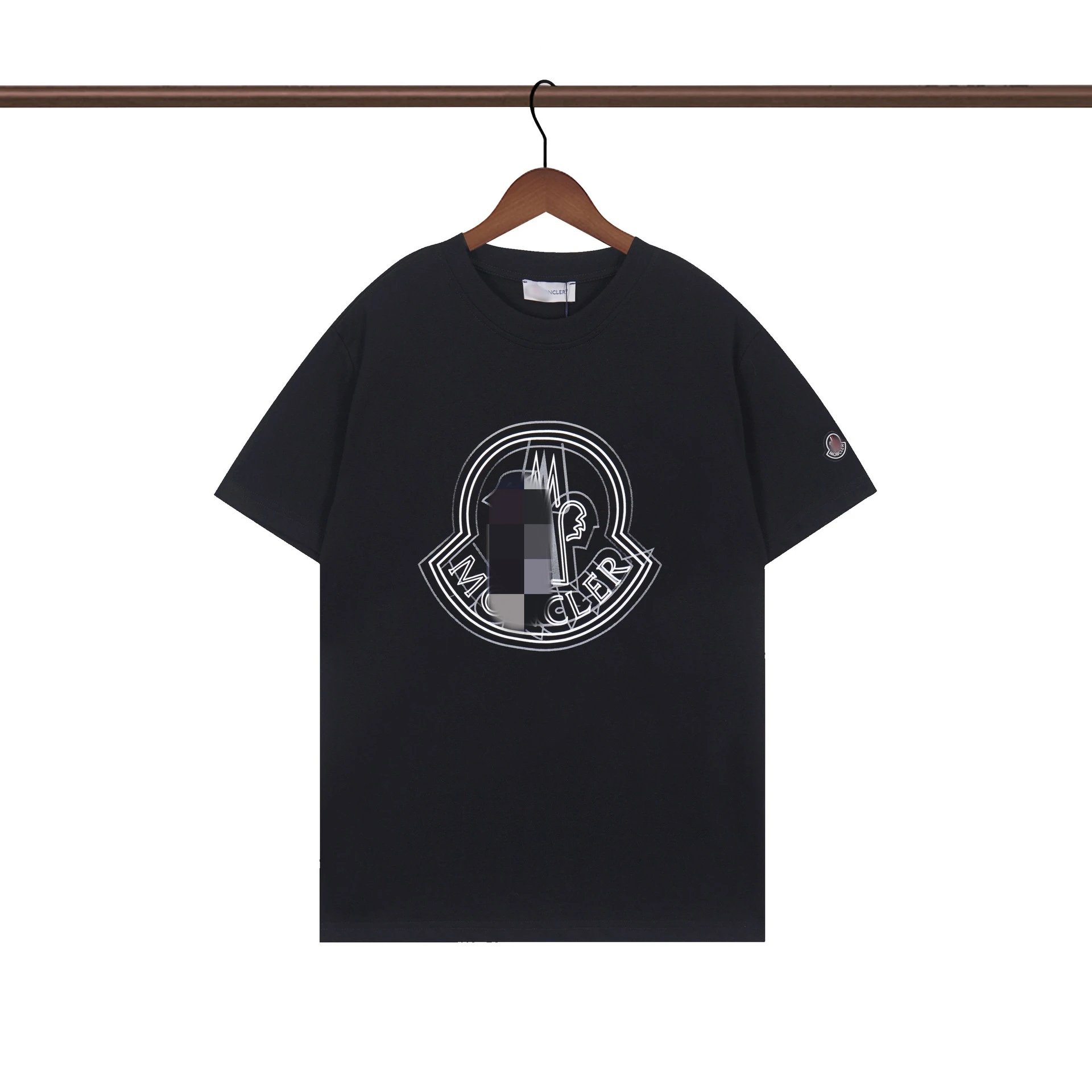 Moncler Classic Logo Casual Black Short-sleeve T-shirt
