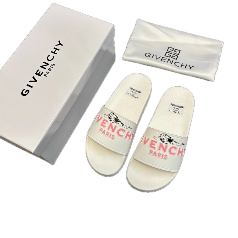 Givenchy x Disney Co-branded Casual Style White Slippers