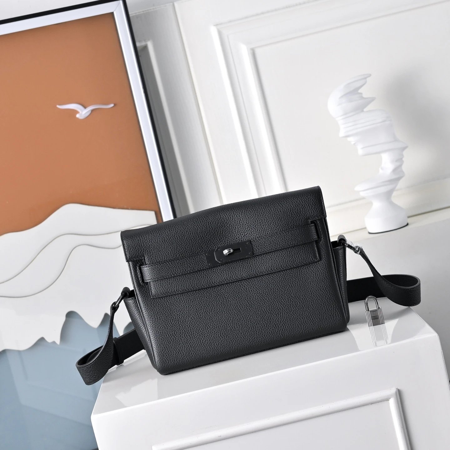 Messenger Bag by Hermes with Black Leather Messenger