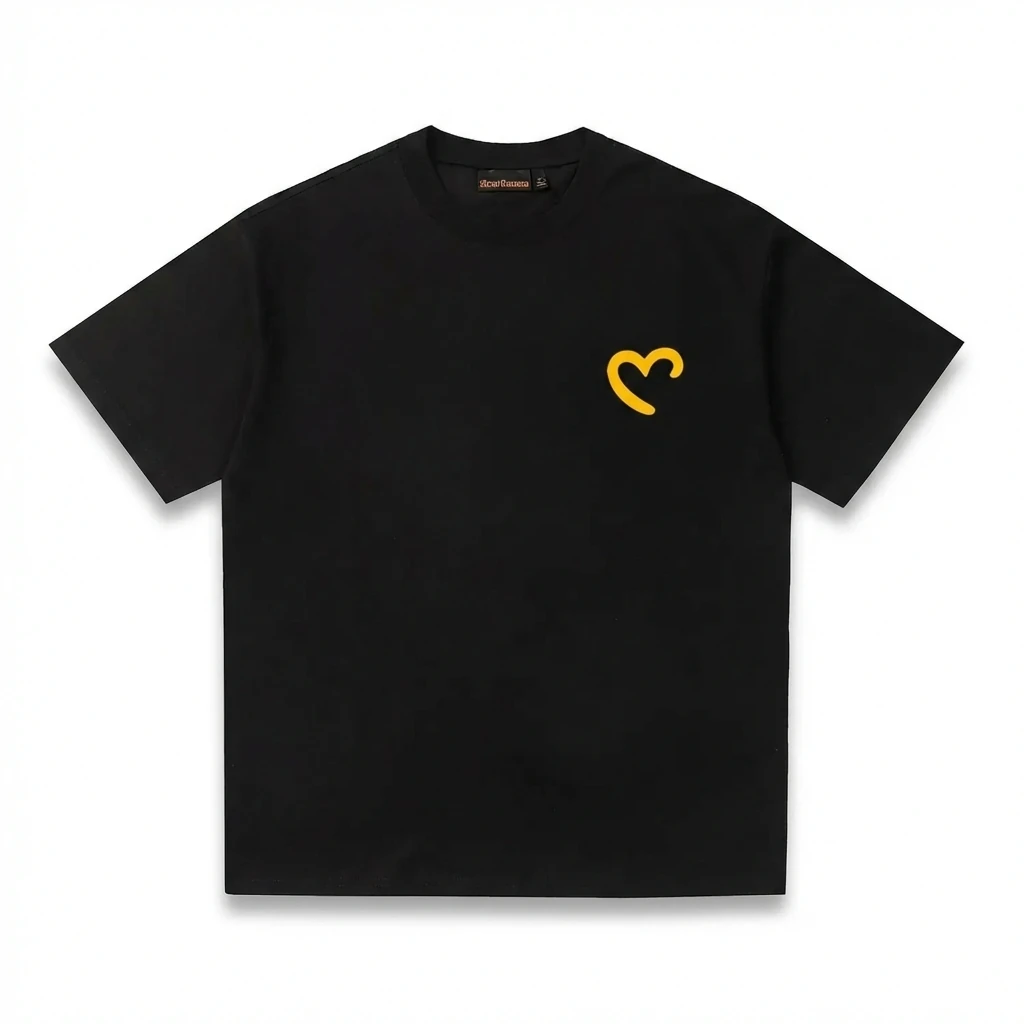 DREW Basic Style Simple Black T-shirt