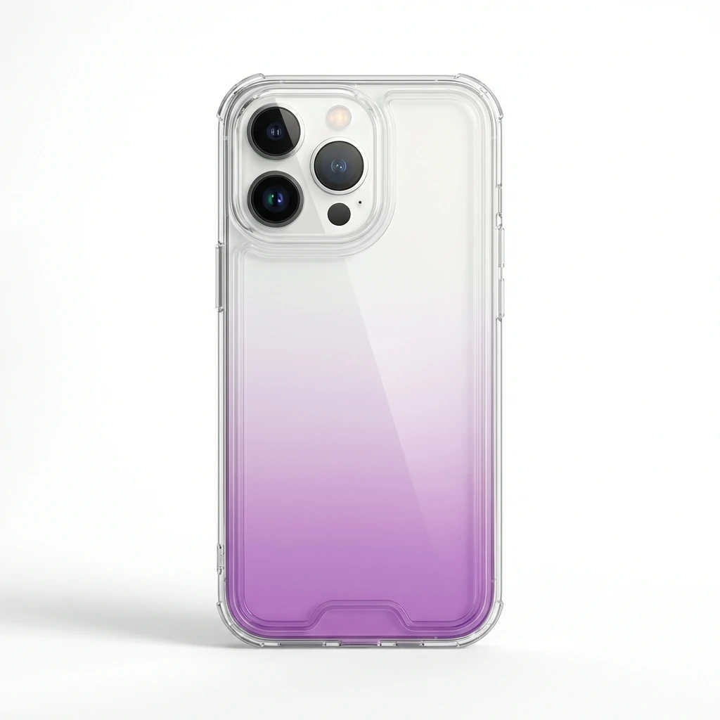 Gradual-transparency iPhone case of trendy brand