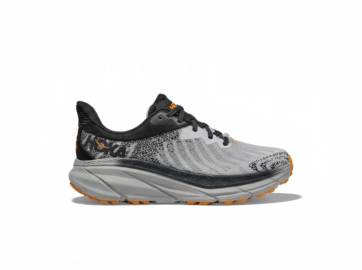 HOKA Racing Grey-Black Sports Running Shoes