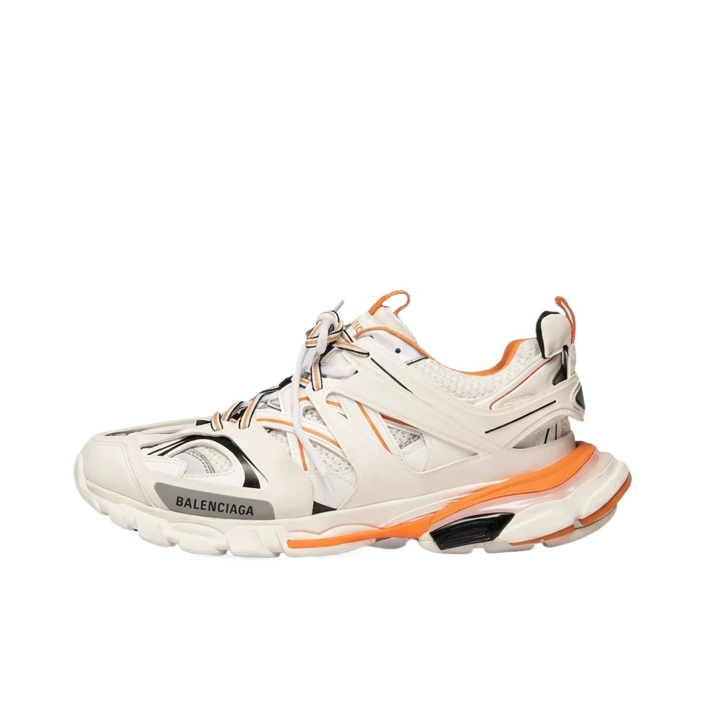 Balenciaga retro white-orange sports shoes