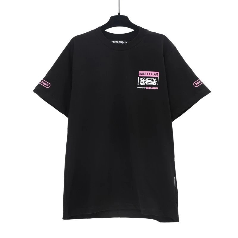 Palm Angels Streetwear Logo T-shirt White Palm Tree with Logo Accent