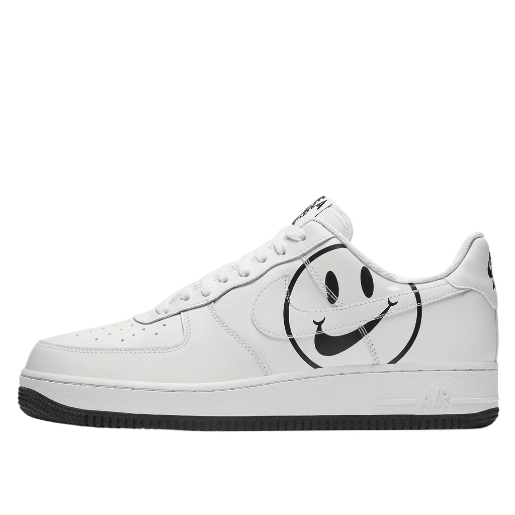 Nike Air Force Smiley Face White Sneakers