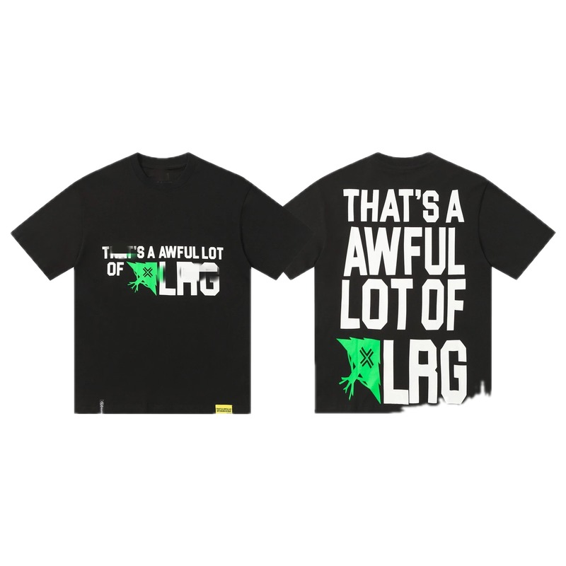 Street Style Black T-shirt with COUGH SYRUP Letter Print