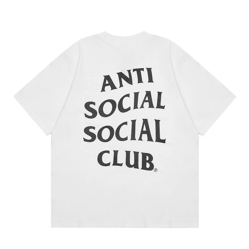 Anti Social Social Club Casual Logo T-shirt Black Orange Anti for Streetwear Looks