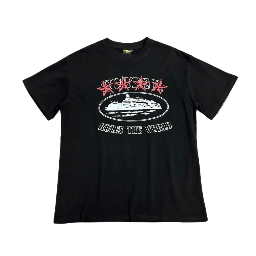 Corteiz Printed Trendy Black T-shirt