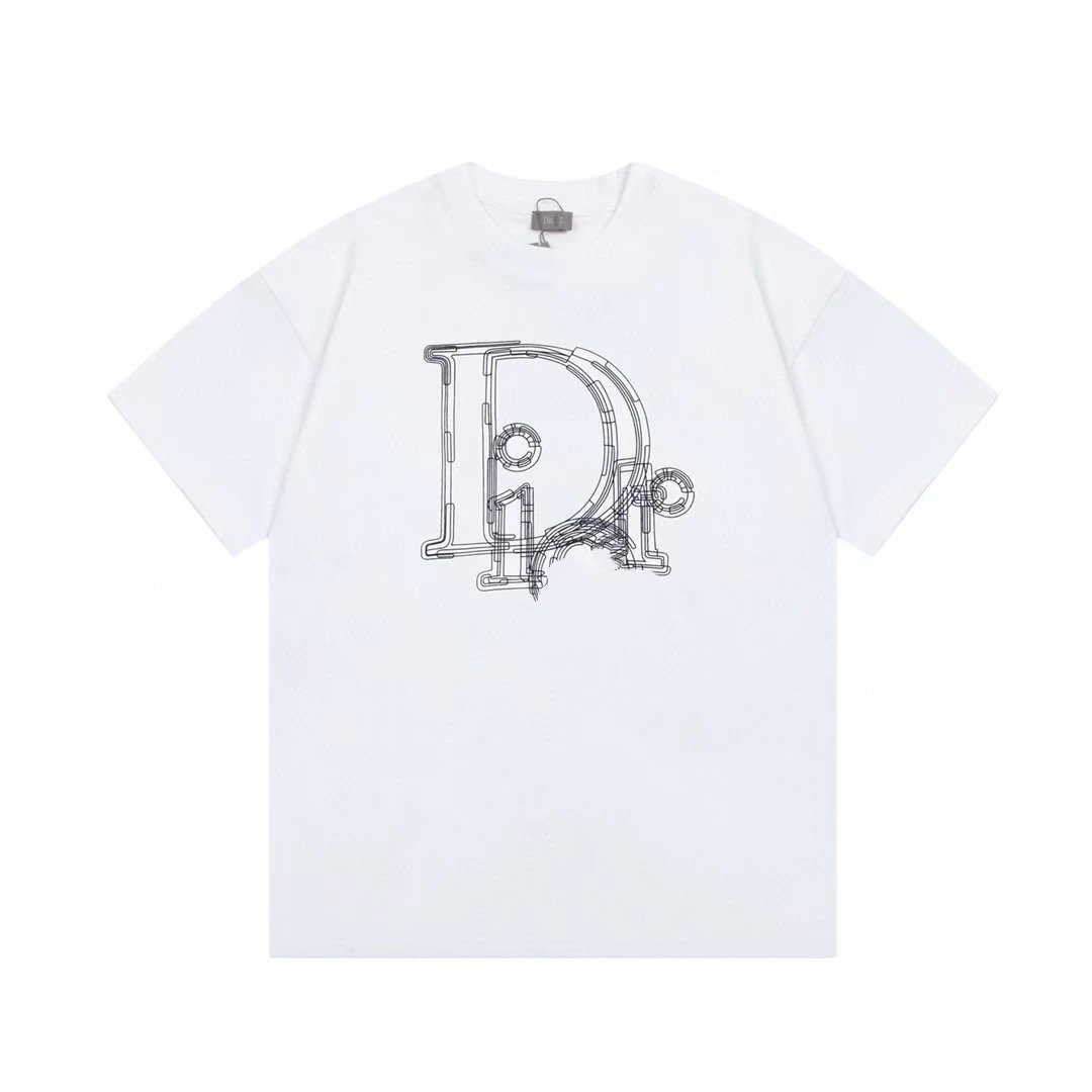 Dior Minimalist Line Logo White T-Shirt