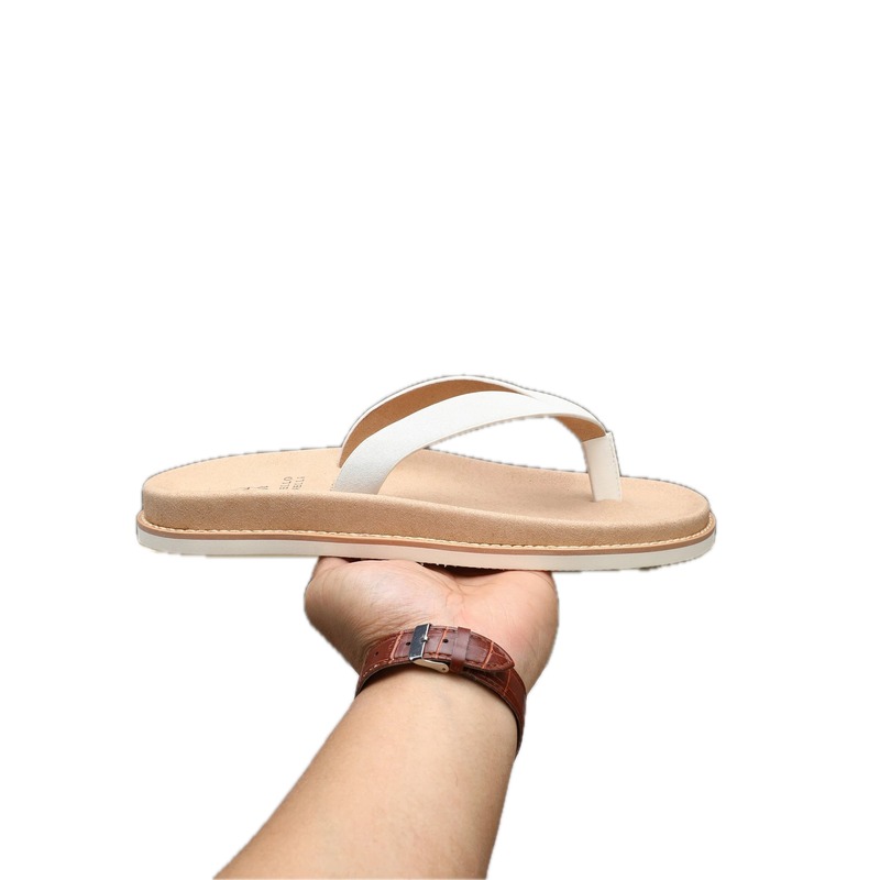 Brunello Cucinelli Casual White and Brown Flip-Flops