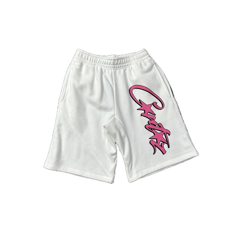 Corteiz trendy and cool style white shorts