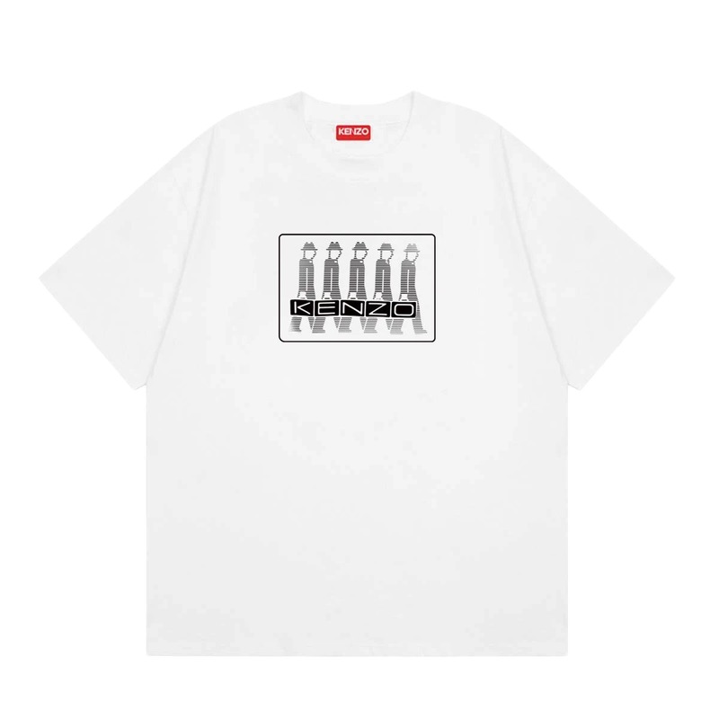KENZO Character Print Street Style White T-Shirt