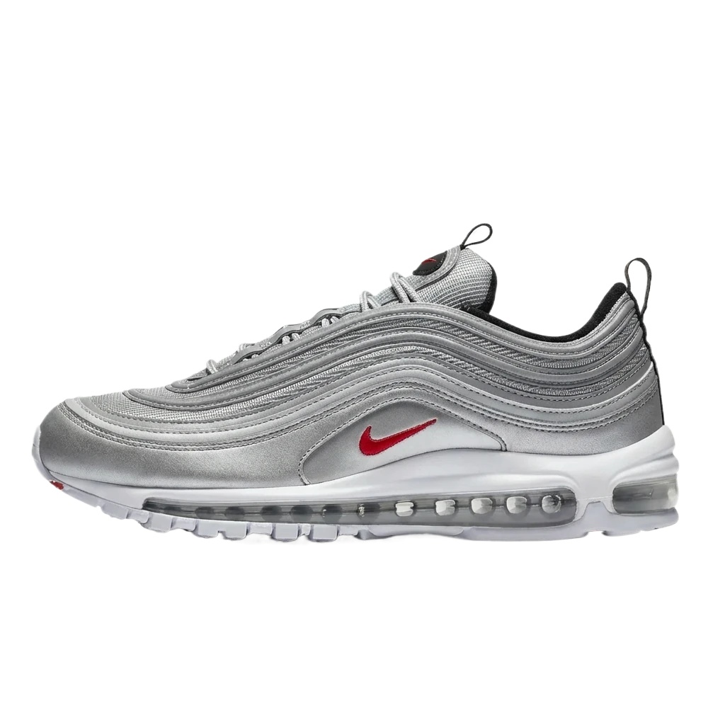 Nike Air Max 97 Silver and White Trendy Shoes
