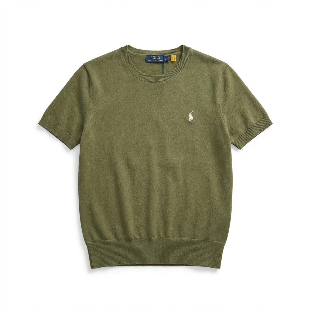 Ralph Lauren Polo Series Simple Style Olive Green Knitwear