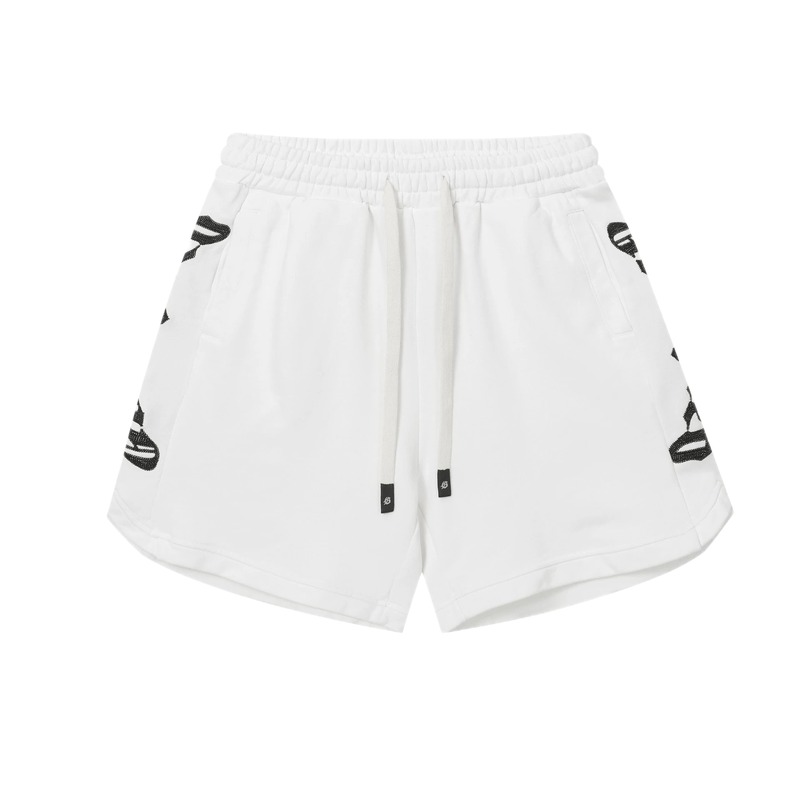 Godspeed Rhinestone Street Style White Shorts
