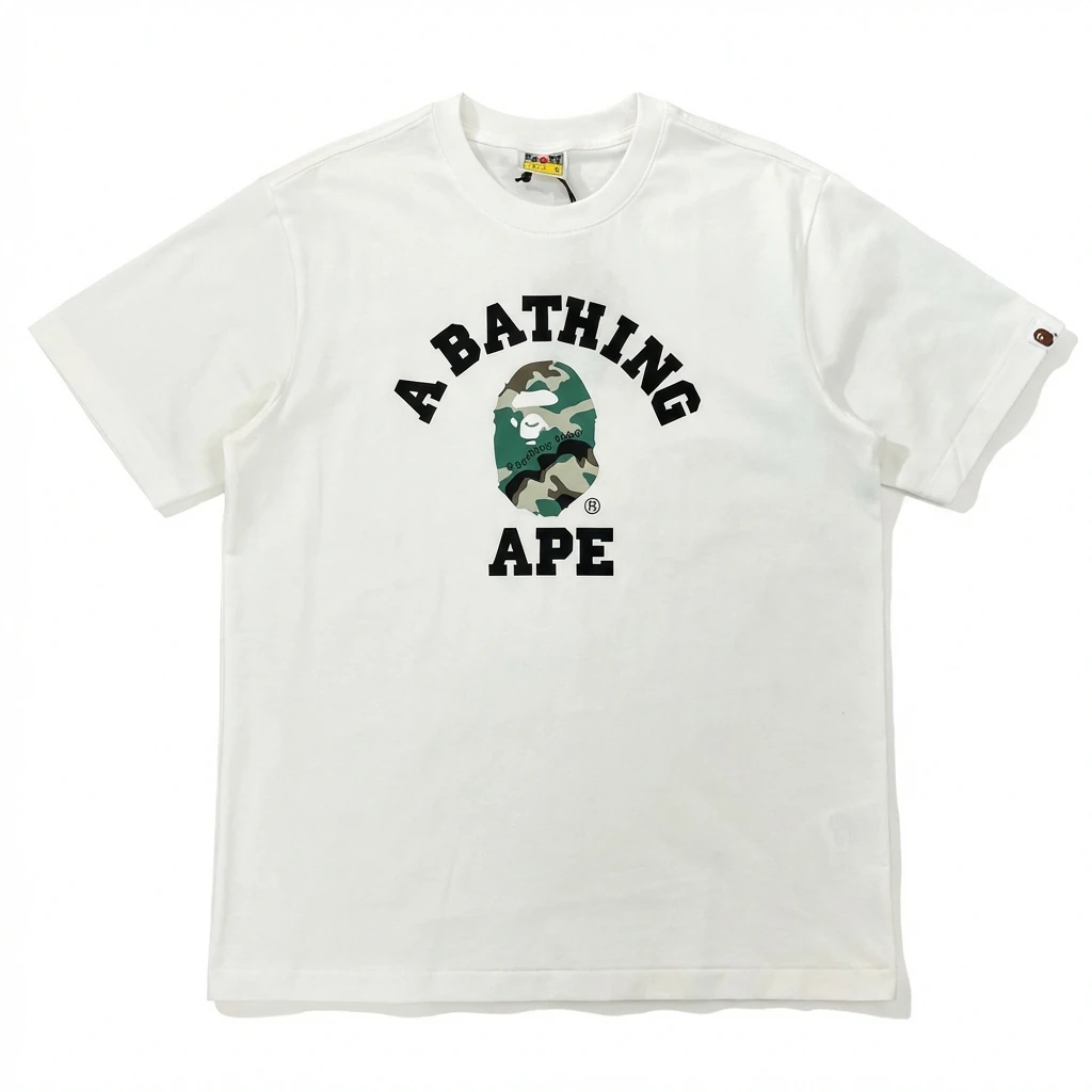 Bape Ape Camo Style White T-shirt