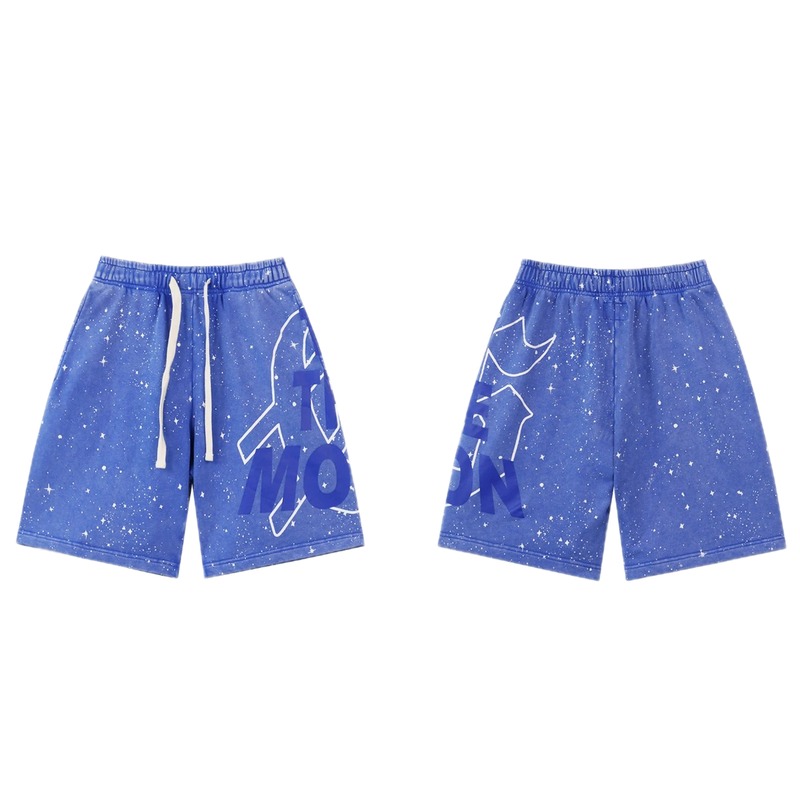Godspeed Starry Sky Street Style Blue Shorts