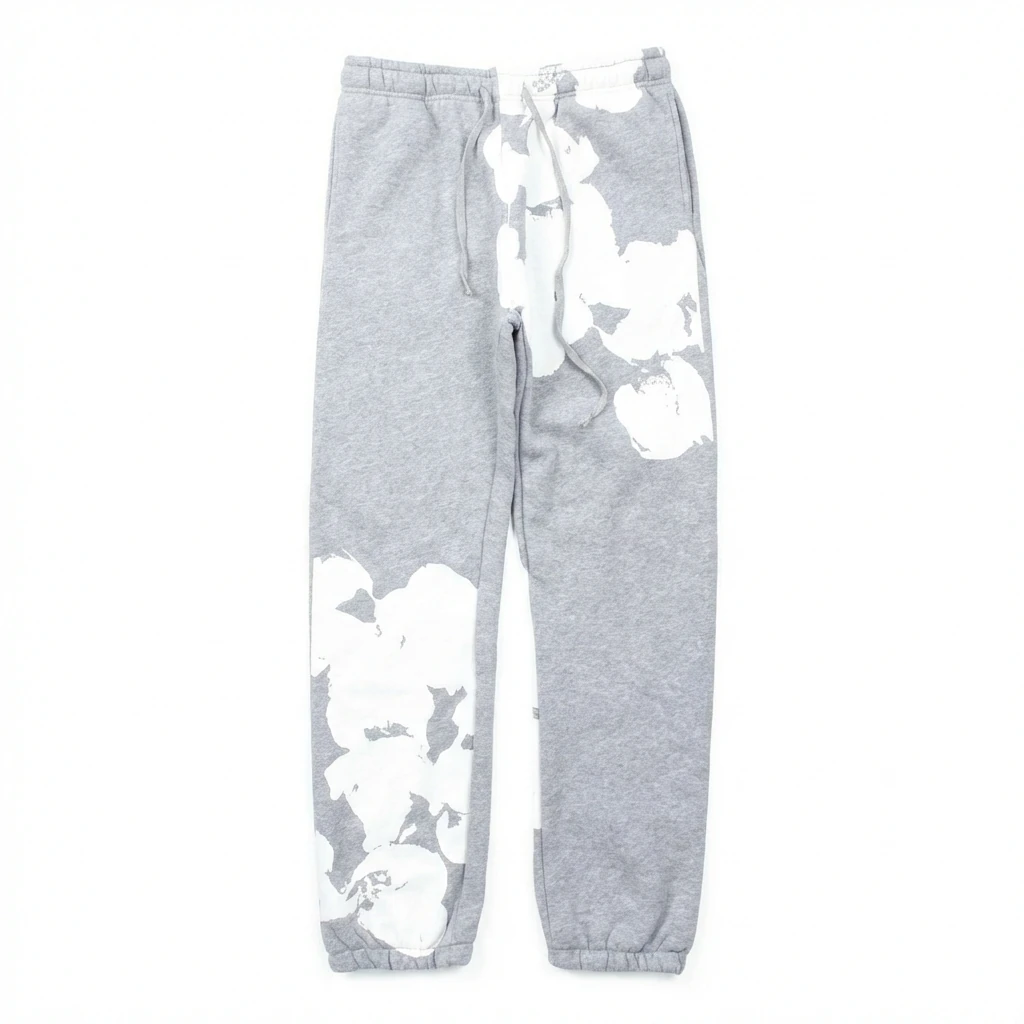 DENIM TEARS ink-splashing style grey sweatpants