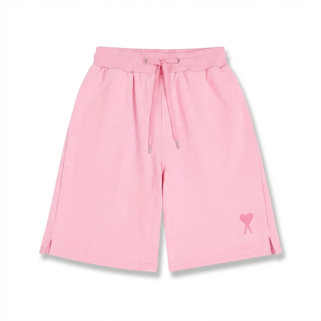 AMI pink shorts in a cute and casual style